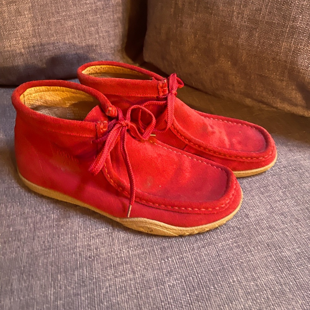 Red Roots suede booties